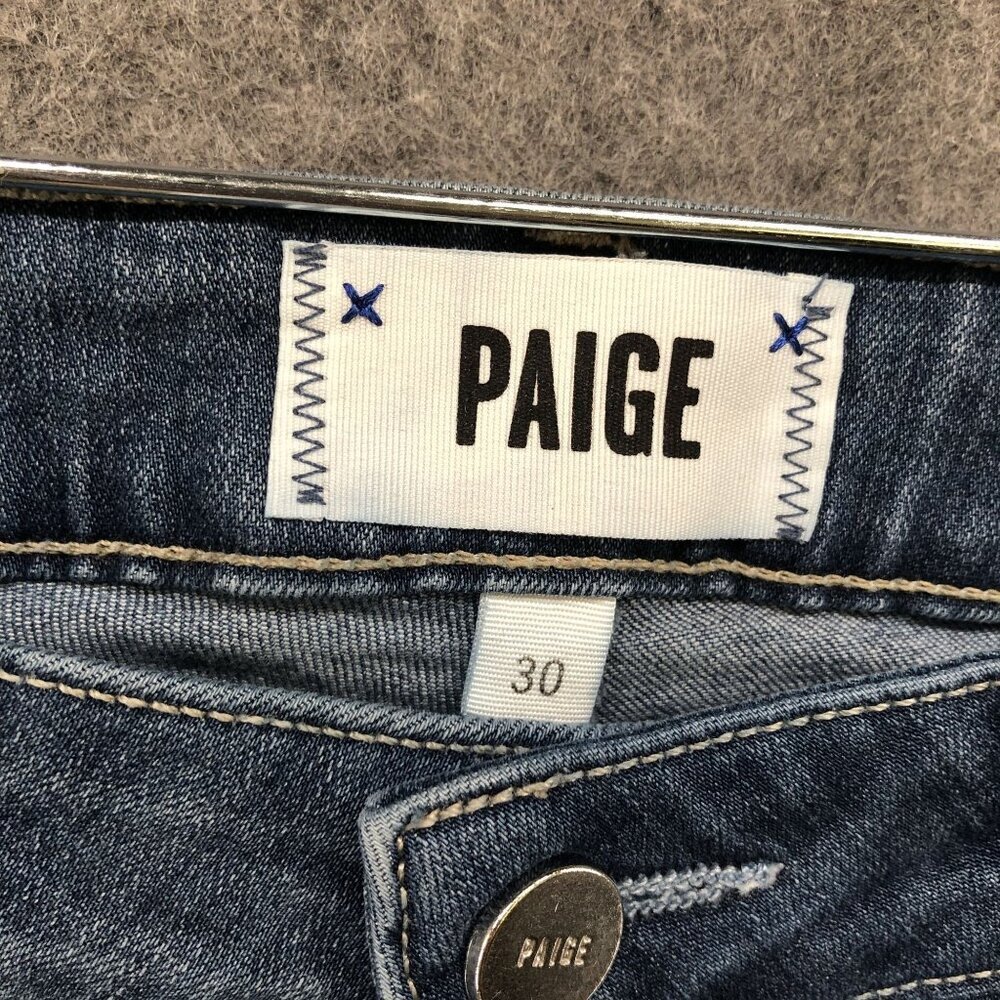 Paige Verdugo Crop Skinny Jeans Womens Size 30 Blue Mid Rise Medium Wash‎ - Picture 5 of 10